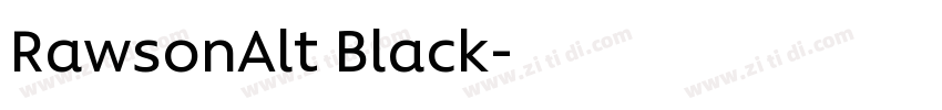 RawsonAlt Black字体转换 RawsonAlt Black字体转换